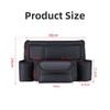 1pc PU Leather Car Seat Storage Bag with Cup Holder, Front Storage & Side Pocket Universal Car Armrest Box Storage Hanging Bag