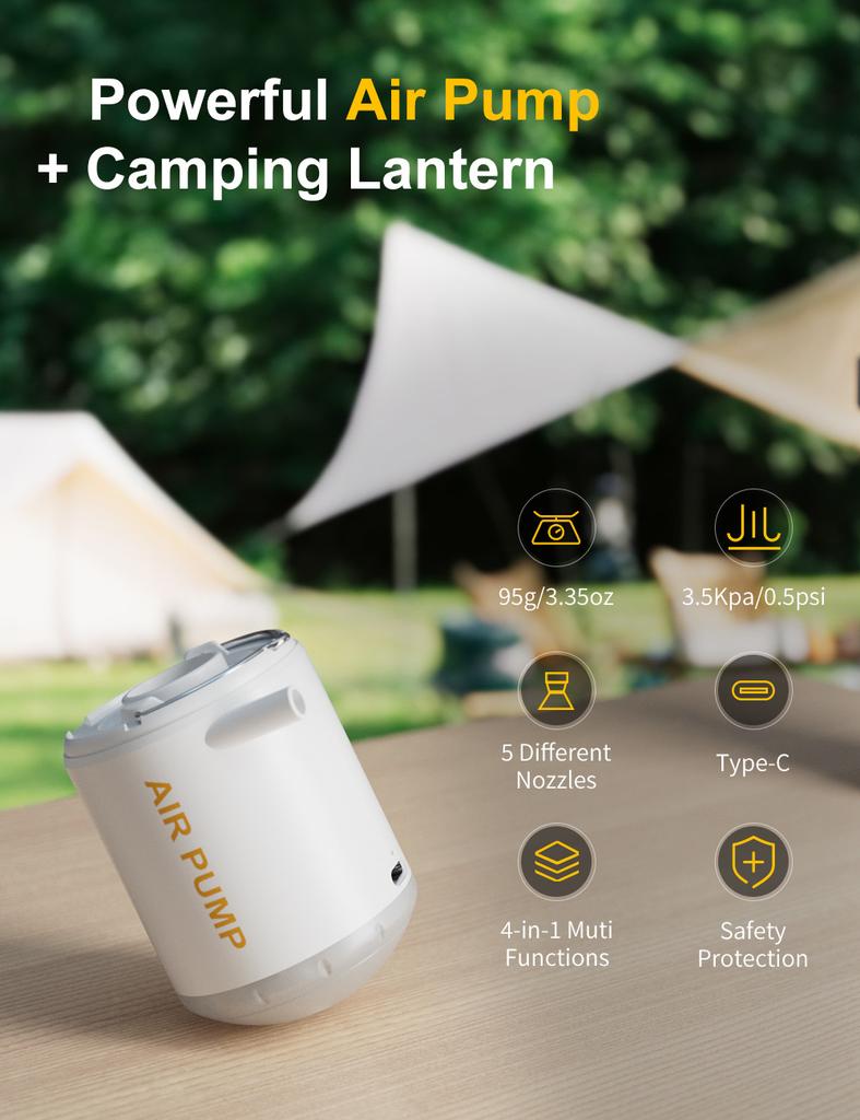 Mini Air Pump Electric Air Compressor Portable Quick Inflator Pump for Air Mattresses Beds Inflatable Mats Pool Floats Camping