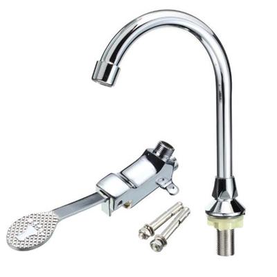Floor Foot Pedal Control Switch Valve Faucet Basin Single Cold Water Kitchen Hom