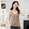 Tianshan 100% Cashmere V-Neck Knit Vest for Women