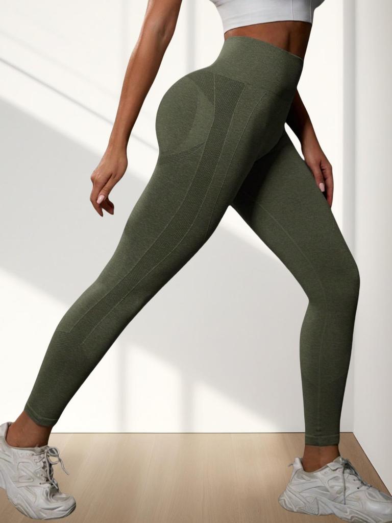 Europäische & Amerikanische Nahtlose Yoga Leggings: Damen High-Waist Schnelltrocknende Fitnesshose