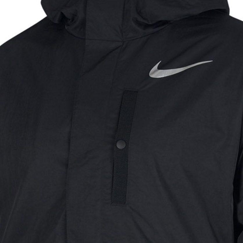 Nike Męska Kurtka Sportowa z Kapturem i Dużą Kieszenią z Nadrukiem Logo Czarna CT2197-010