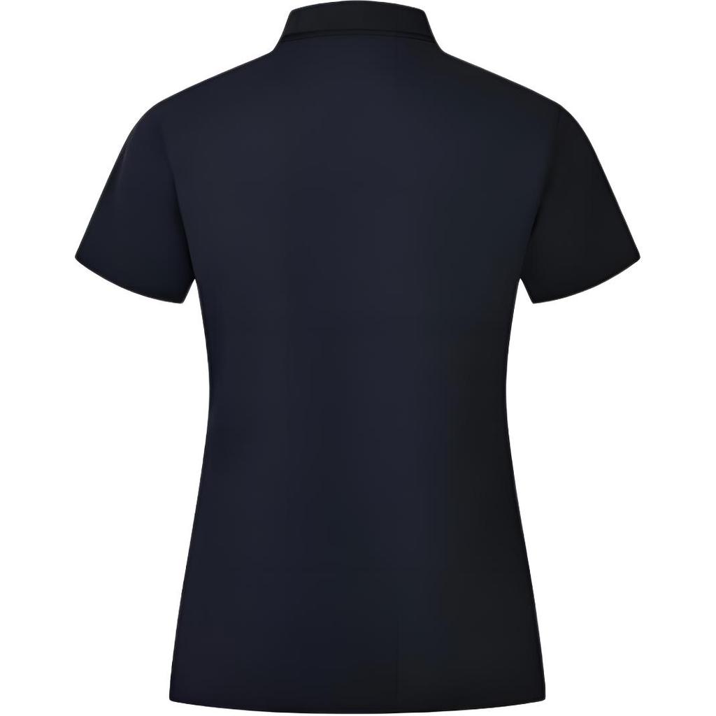 Li Ning Logo Sweat-Absorbing Breathable Pullover Polo Shirt Women Tops Deep-Blue APLU072-1