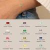 Square Zircon Gold Plated Bracelet Sparkling Minimalist Bracelet Fashion Birthstone Bracelet  Daily