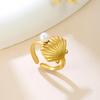 Women's Adjustable Irregular Ocean Pearl Shell Ring - Cool, Simple Style Index Finger Jewelry