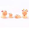 Cute Resin Ox Figurine Cartoon Style Diy Miniature Animal Decoration Set