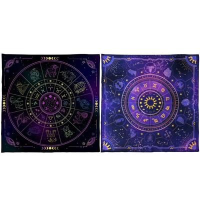 Tarot Tischdecke Runen Wahrsagungen Tischdecke Astrologie Orakel Brettspielmatte Quadratische Form Pendel Altar Tischdecke