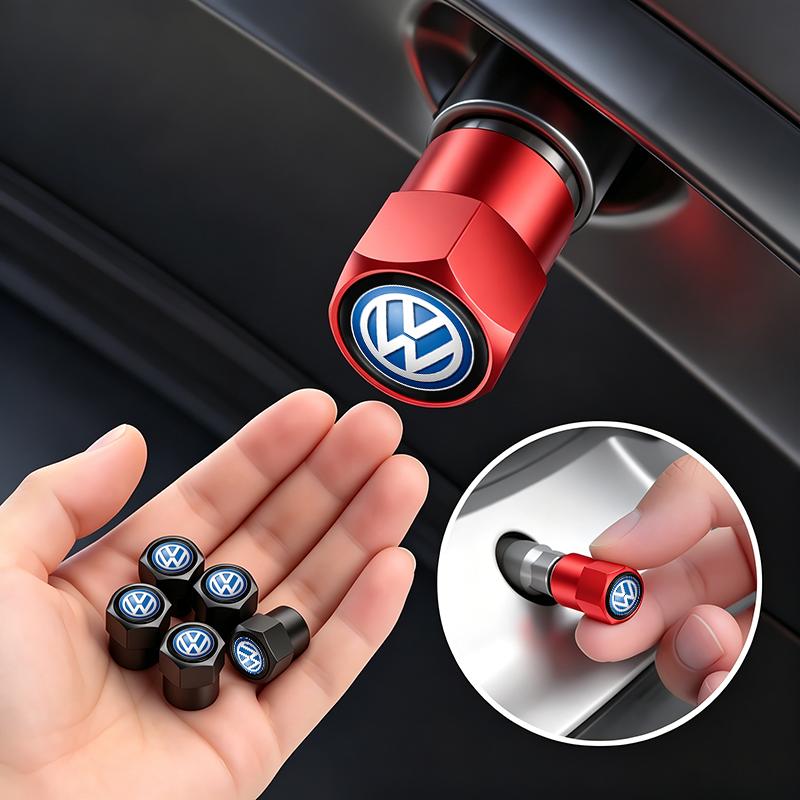 For Volkswagen n1Volkswagen Car Tire Wheel Valve Caps Cover Suede VW Car Key Chain Ring Keychain For VW GTI Polo Golf Passat Tiguan Arteon Jetta