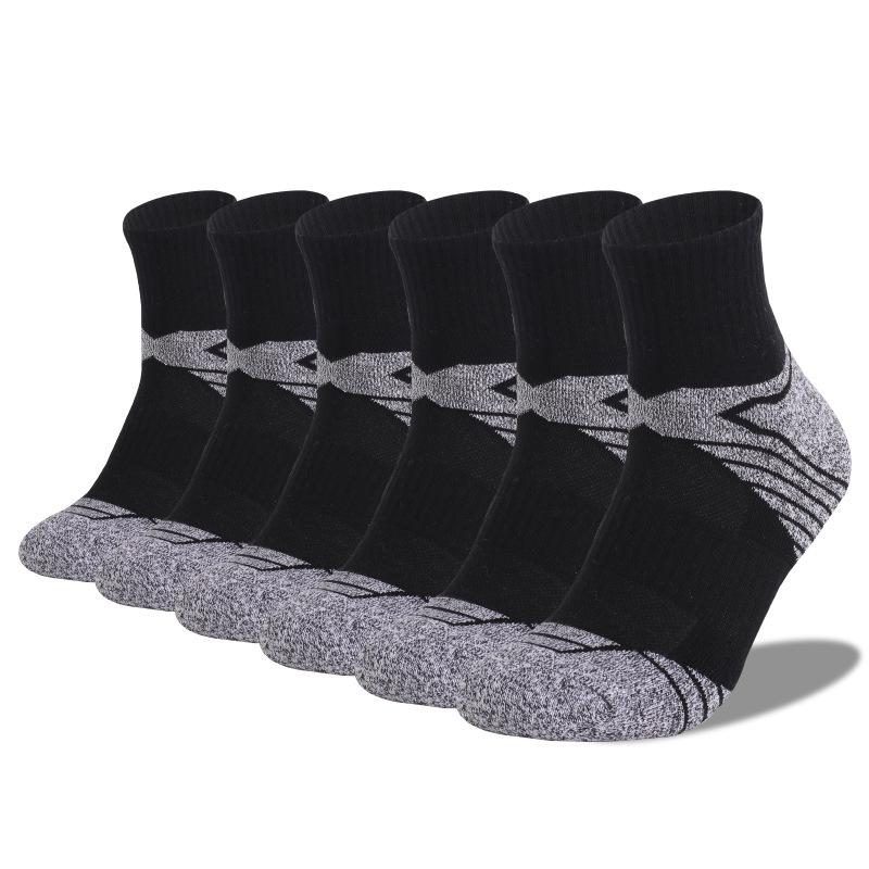 3/6 Pairs Outdoor Sport Socks Performance Thick Cushion Sweat-absorbent Compression Running Mountaineering Walking Crew Sock