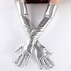 Black Patent Leather Nightclub Performance Gloves
