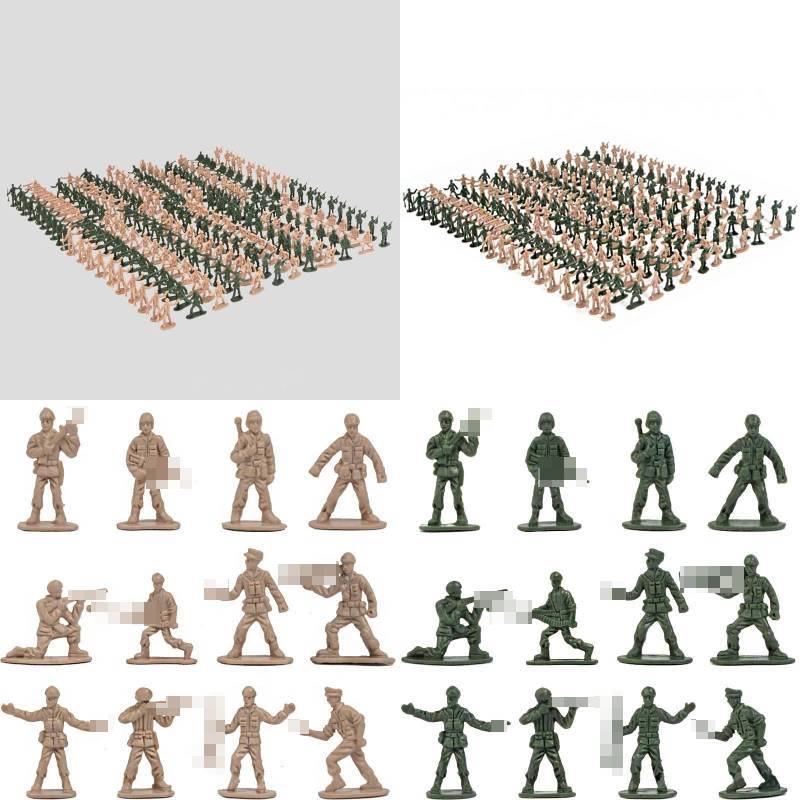 Military Pvc Miniature Soldier Model Set With For Dioramas And Collectors