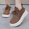 Fashion Fashion Platform Mesh Shoes Womens 2025 Summer New Breathable Comfortable Casual Shoes Platform Heightening Sneakers Women