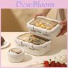 Wheat Straw Lunch Box With Soup Bowl For Office Workers And Students Packaged Food Storage