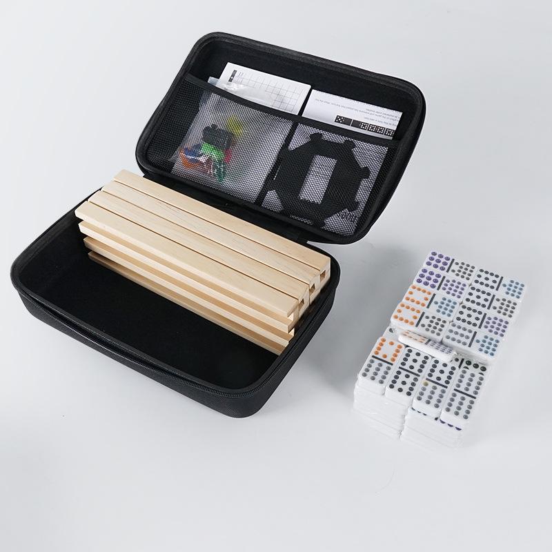 

Набір доміно з мексиканським поїздом: Веселкова навчальна іграшка-штабелювання для дітей