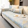 Nová evropská světlá luxusní zlatá hrana povlak na pohovku polštář sedák pro domácnost moderní jednoduchý protiskluzový povlak na pohovku čtyři sezóny