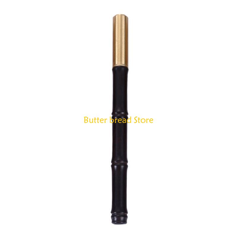 W89C Business Signing Pen Brass Pen Lid Bamboo Pen Refillable Woods Gel Pen эбеновый