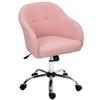 Home Office Chair, Ergonomic Desk Chair with Rocking Function, Teddy Velvet Look, 56 X 61 X 86 Cm, Pink