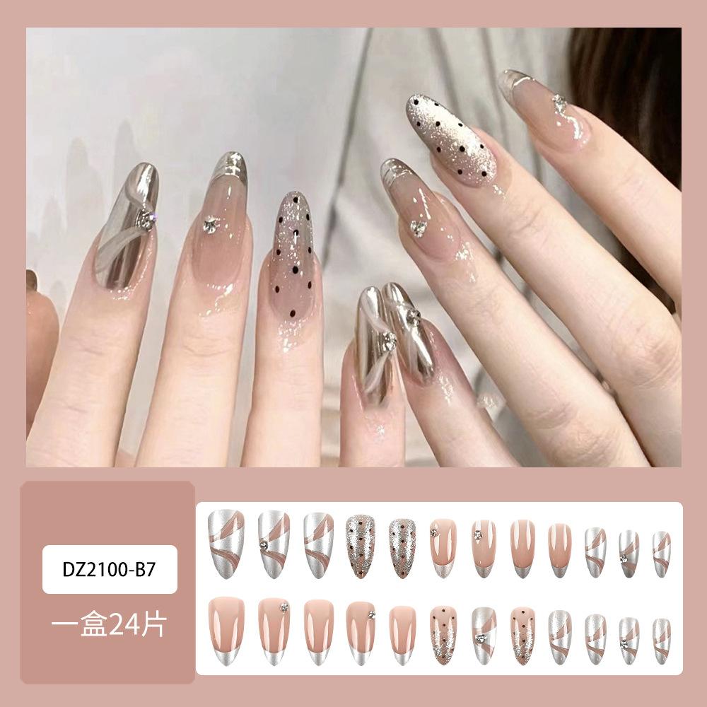 1 Pc Silver Glitter Butterfly Wearable Nail Sticker, Handmade Wearable Nail Art