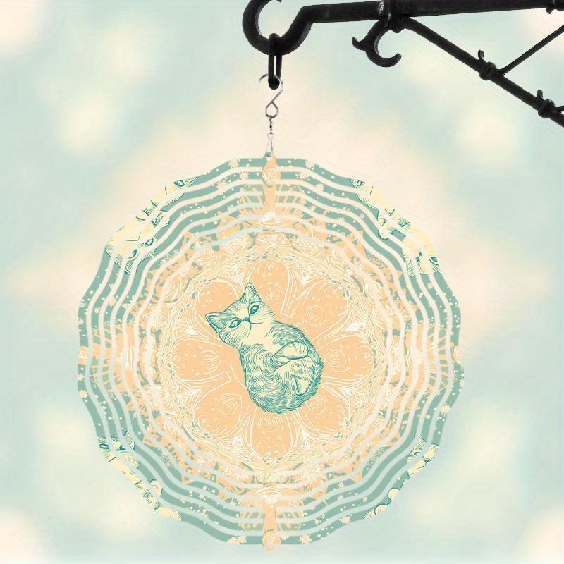 10 Inch Hanging Wind Spinner with 360 Degree Hook for Balcony Garden Decor Spring Summer Outdoor DecorationMetal Wind Chimes for Home Decor