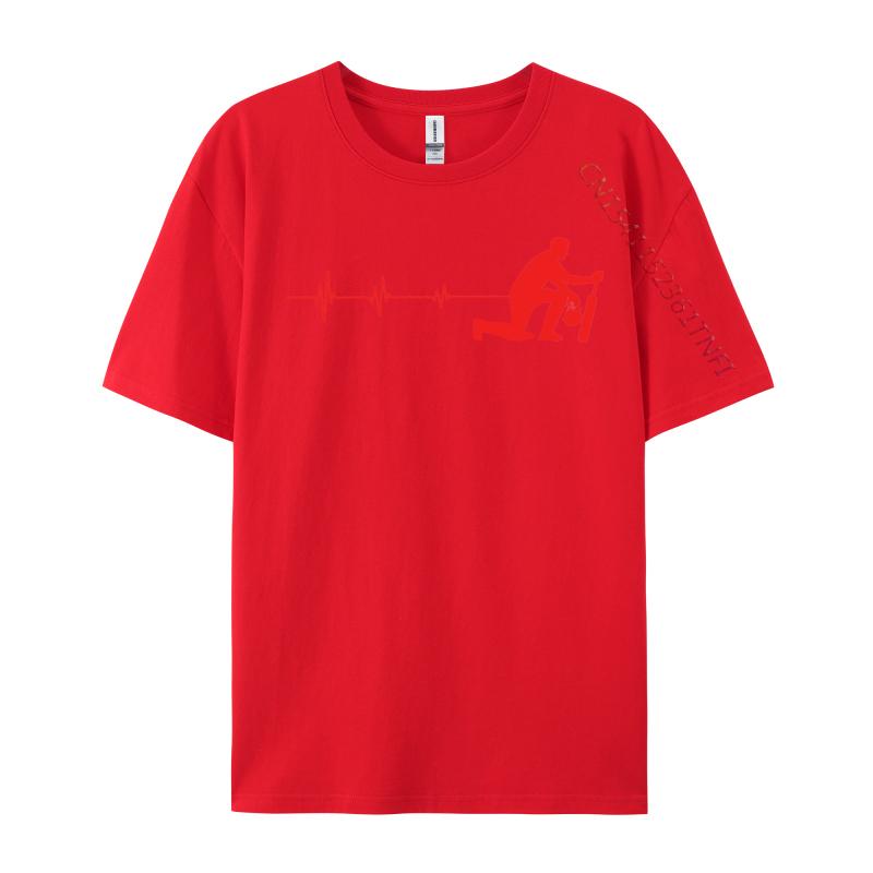 Heartbeat Tshirts Discount Camisa Simple Style Classic Cotton Printed Tops Tees 2024 Brand New Fashion Short Sleeve Tee Shirt