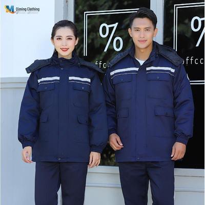 Autumn/Winter Cotton Coats: Anti-static, Reflective, Detachable, Cold-resistant Overalls with Print & Embroidery