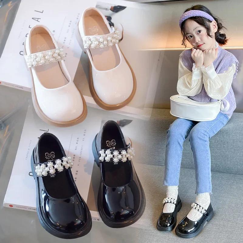Kid Shoe Fashion Kids Small Leather Shoes 2025 New Girl Shoes Kid Princess Shoes Student Soft Sole Single Shoes Mary Janes Shoes