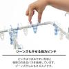 Tenma Polish Laundry Hanger, Elegant Corner Hanger, 32 Pinch, White Blue, Approx. 65 x 36 x 25 cm, PL-02R