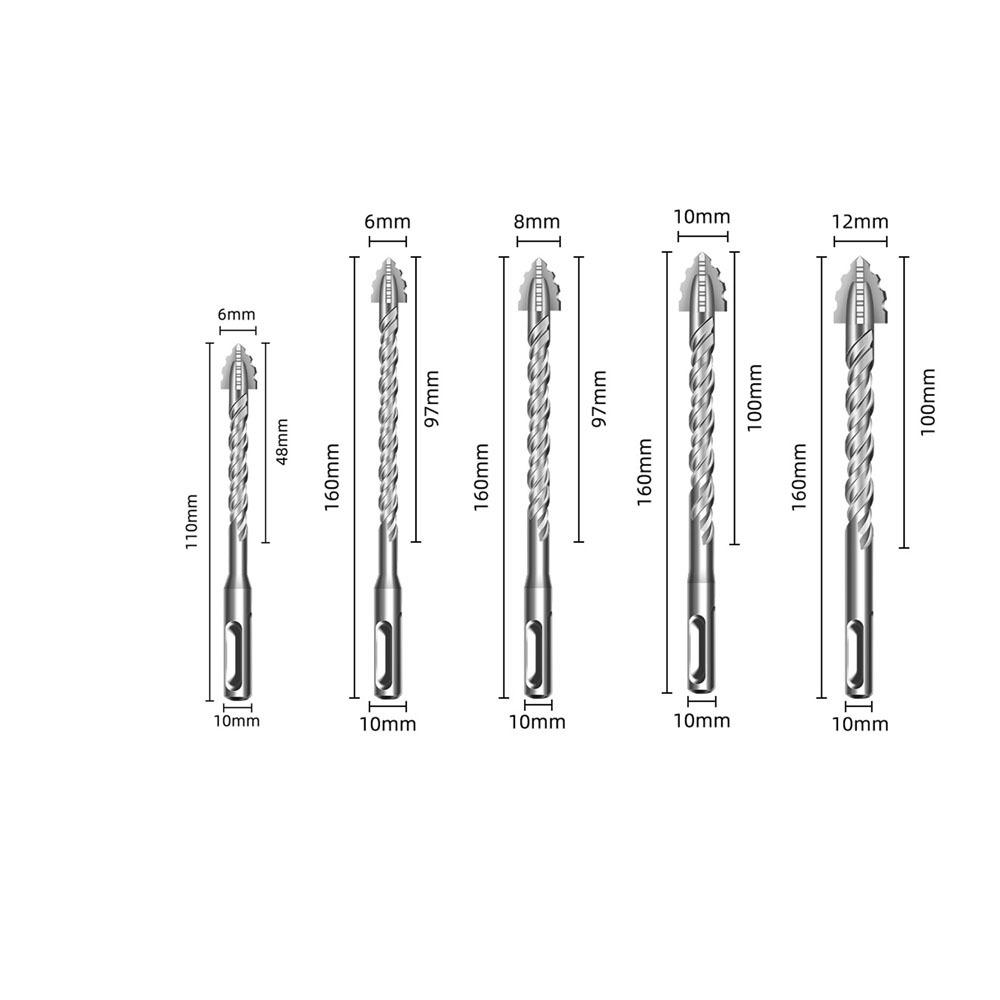 2/3/4/5Pcs Serrated Serrated Tooth Drill Bit High Hardness Tile Drill Bit  Drilling Tool