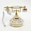 Wired Telephone Home Electroplating Blue Screen Retro Telephone Rural Ceramic Antique Decoration Desktop Crafts