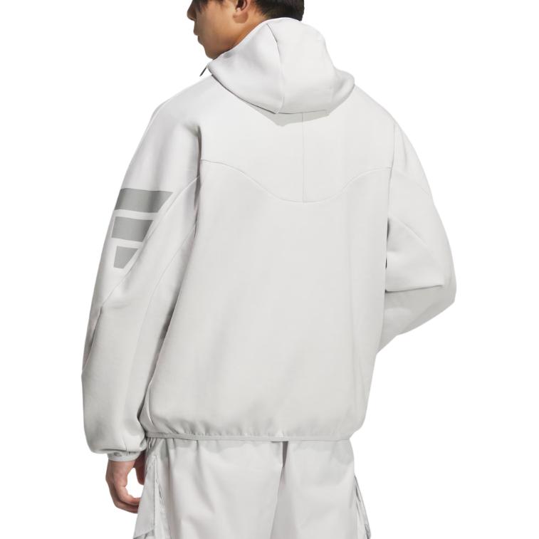 Adidas FOS Sweatshirts Men's Light Gray Hooded Moderate KS3281
