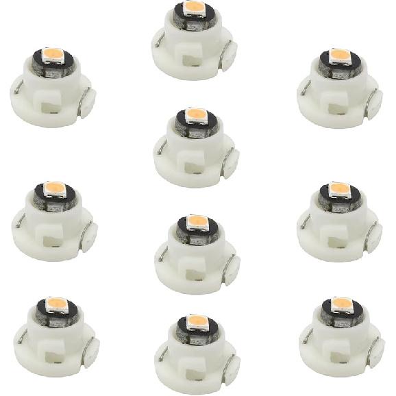 WLJH 10x Ice Blue T4.2 Neo Wedge Led 3030 Chip 10mm Base Car trument Cluster Led Bulb Dashboard Gauge Bulb HVAC AC Heater Climate Control Lamps
