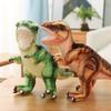 Plush T Rex Toy Green Brown Dinosaur Kids Cuddly Soothing Birthday Gift Doll