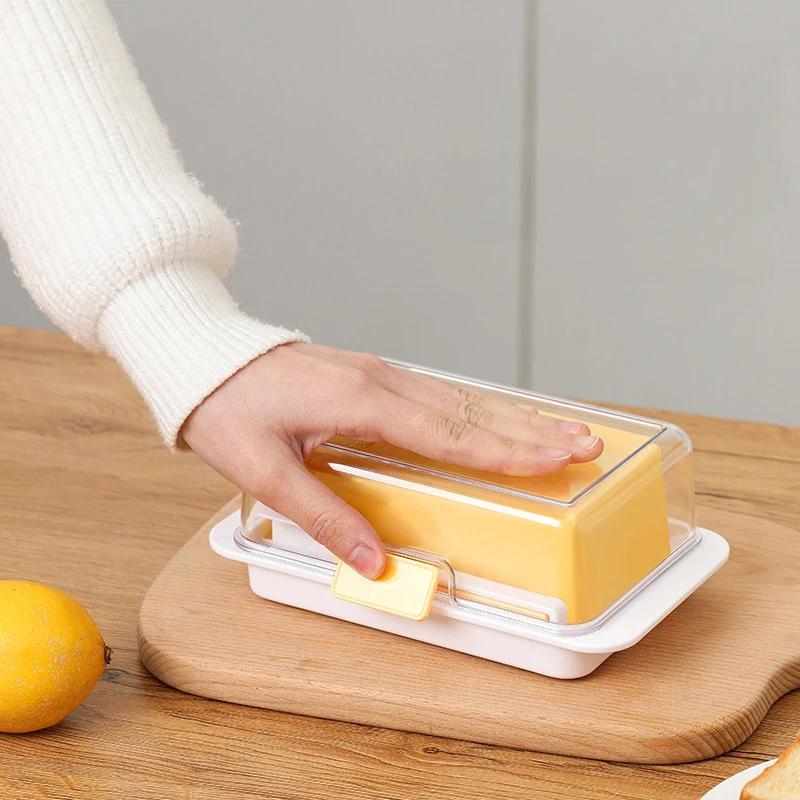 New Butter Dish with Lid Butter Dividing Storage Box Container Kitchen Storage Seal Butter Splitting Box Cheese Keeper Box
