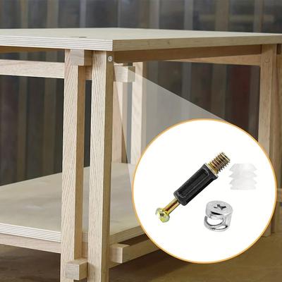 25PC Furniture Connecting Cam Lock Fittings with Dowel Cam Connectors Furniture Fastener Screws Nut for Wardrobe and Cabinet
