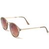 Clear Milky Khaki x Brown Half Fashion Glasses Sunglasses for Men and Combination UV Clear Colored Stylish Round [FashionBerry] 23. Boston-style