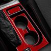 Real Soft Carbon Fiber Sticker For compatible vehicle Impreza 2009 2010 2011 Car Central Control Water Cup Holder Interior LHD RHD Trim.