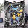 3D Galaxy Pokemon Blanket Warm Cozy Portable Flannel Blanket for Home Camping Travel Gift for Girls Boys