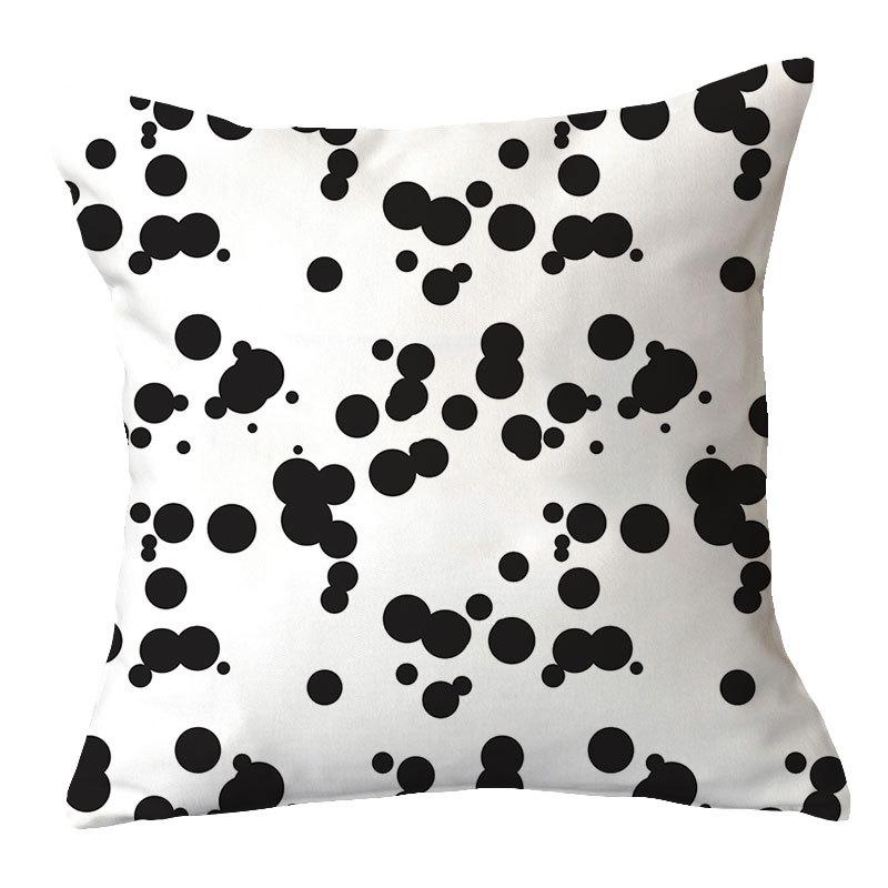 Simple New Blue Geometric Plush Pillowcase Home Fabric Sofa Pillow Cushion Cover