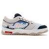Li Ning CF Tracing The One Classic Slip Resistant Abrasion Resistant Low top Skateboard Shoes Men's White Blue AGCR349-2