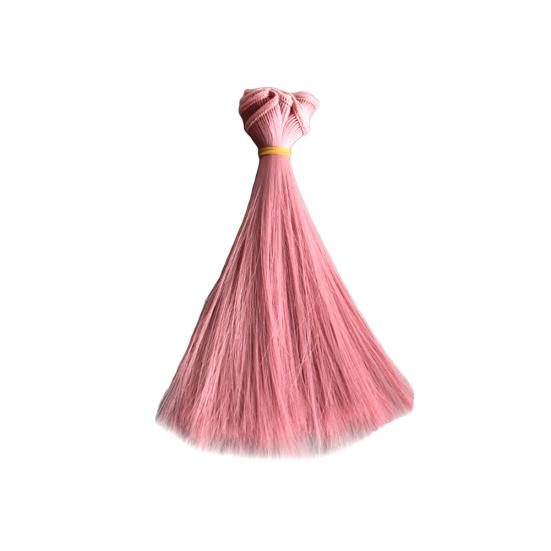 15cm Long Straight Synthetic Fiber Wig Hair Extension for BJD SD Doll Accessory