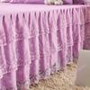 Solid Princess 3 Layers Bed Skirt Non-slip Mattress Cover Lace Ruffled Bed Skirt Bedsheet Bedroom Bed Cover Bed Skirt Bedspread