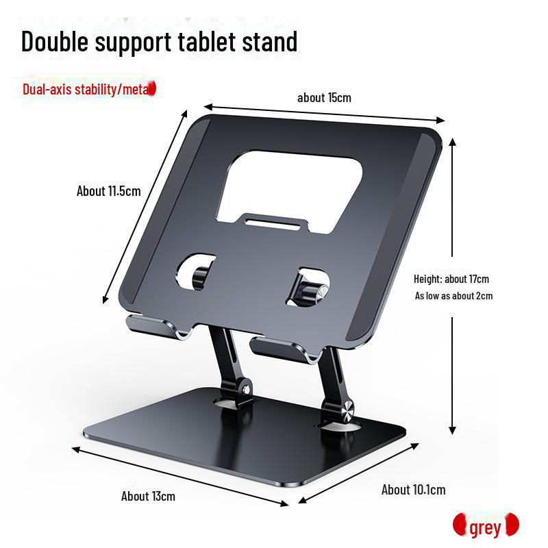 Składany stojak na tablet ze stopu aluminium z obrotem 360° i odprowadzaniem ciepła