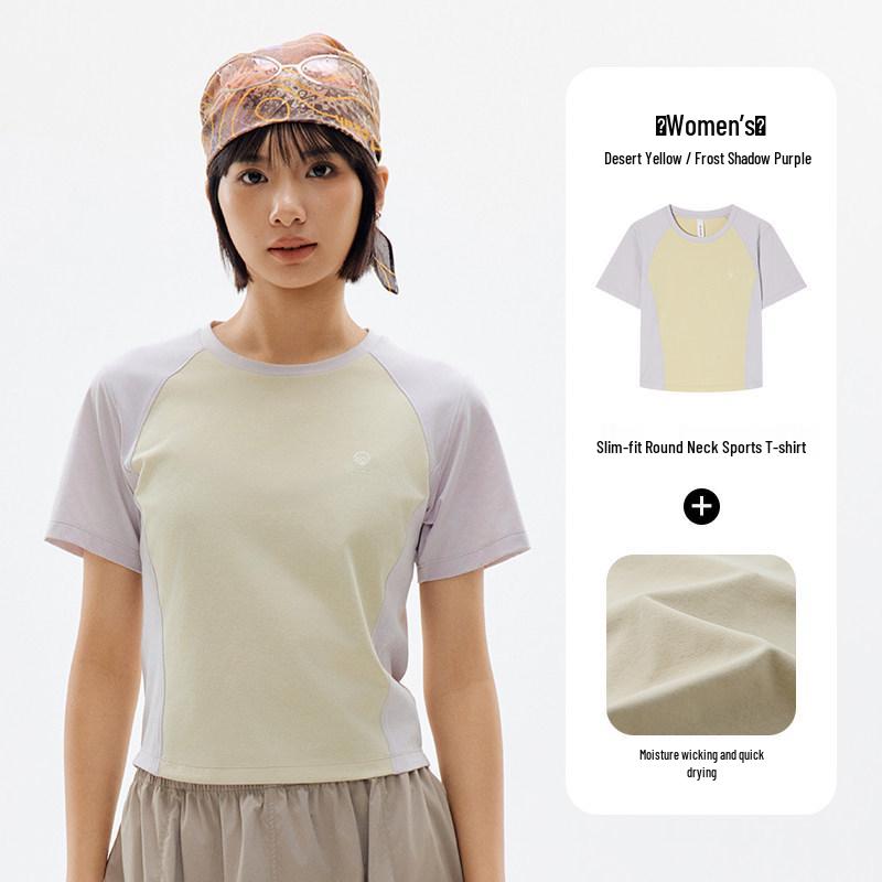 Quick-Dry Women s Short Sleeve Slim Fit Cropped Top - Summer Breathable, Sun-Protective Cooling Sport Shirt Small