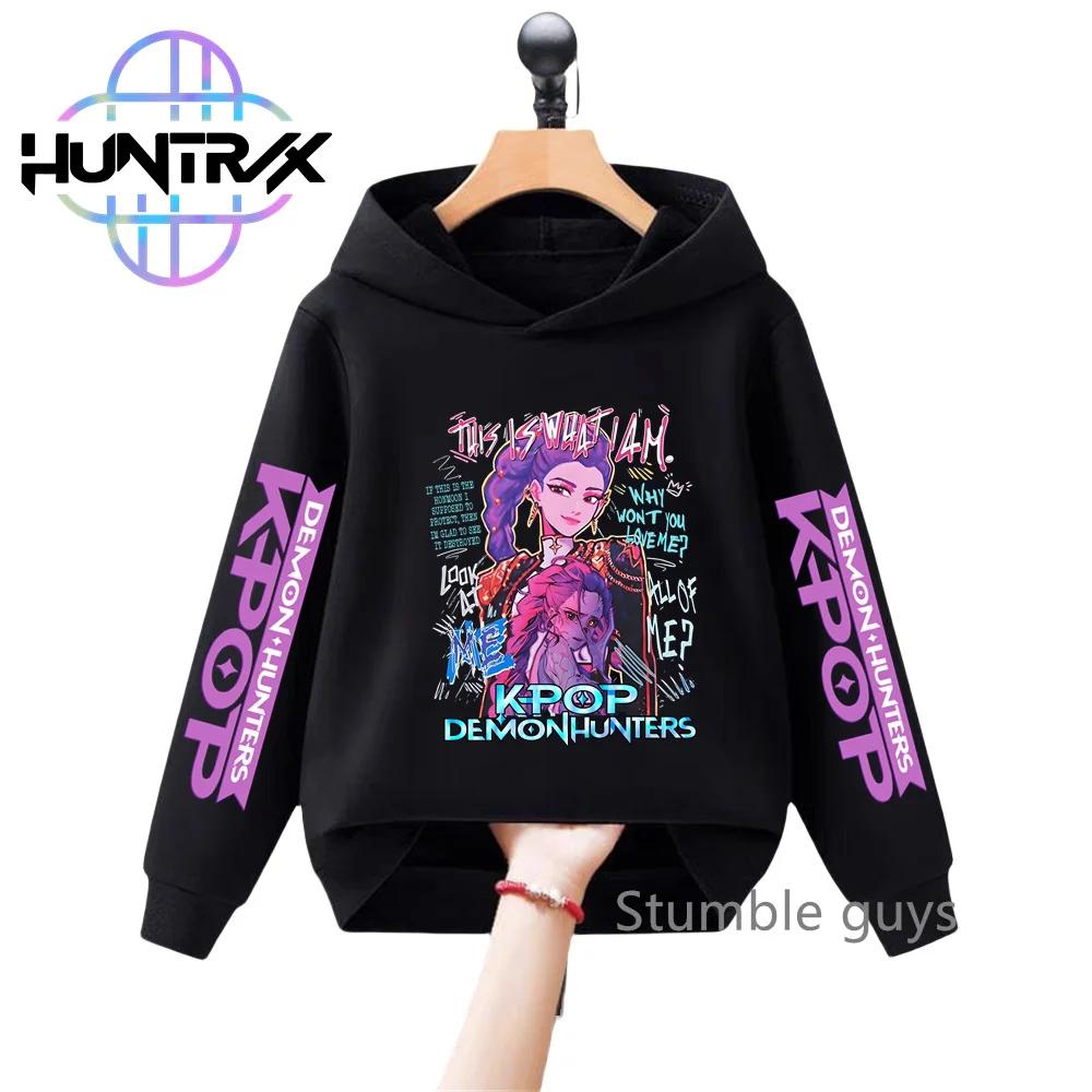 Autumn Kids Hoodie KPop Demon Hunters Long Sleeve Sweatshirt Sportswear Anime