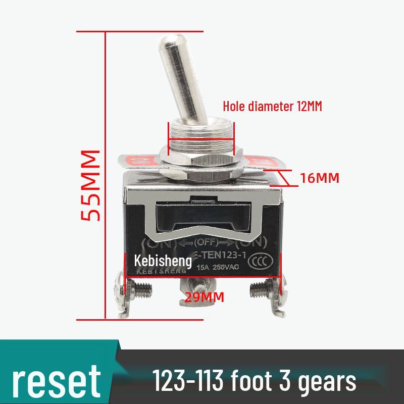 1021/123 Self-Reset Rocker Toggle Switch, Two or Three Positions