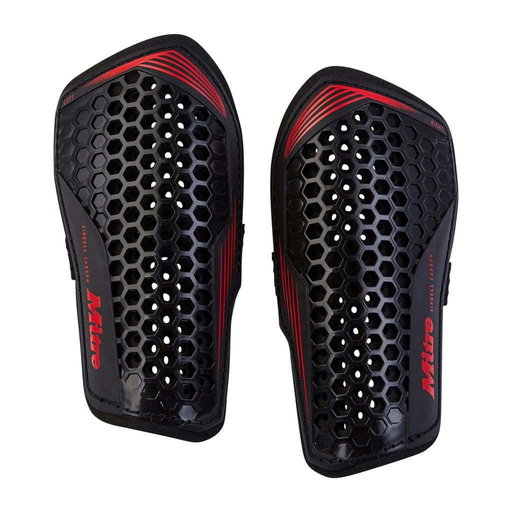 Mitre Unisex Adult Carbon Aircell Technology Slip-In Shin Guards