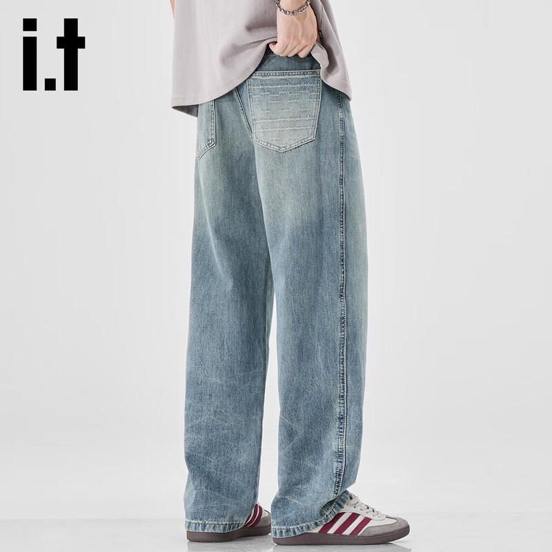 

Izzue It Men s Loose Straight-Leg Denim Jeans 32
