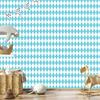 Harlequin Rhombus Wallpaper, Celadon and White, for Living Room and Bedroom, 50x1000