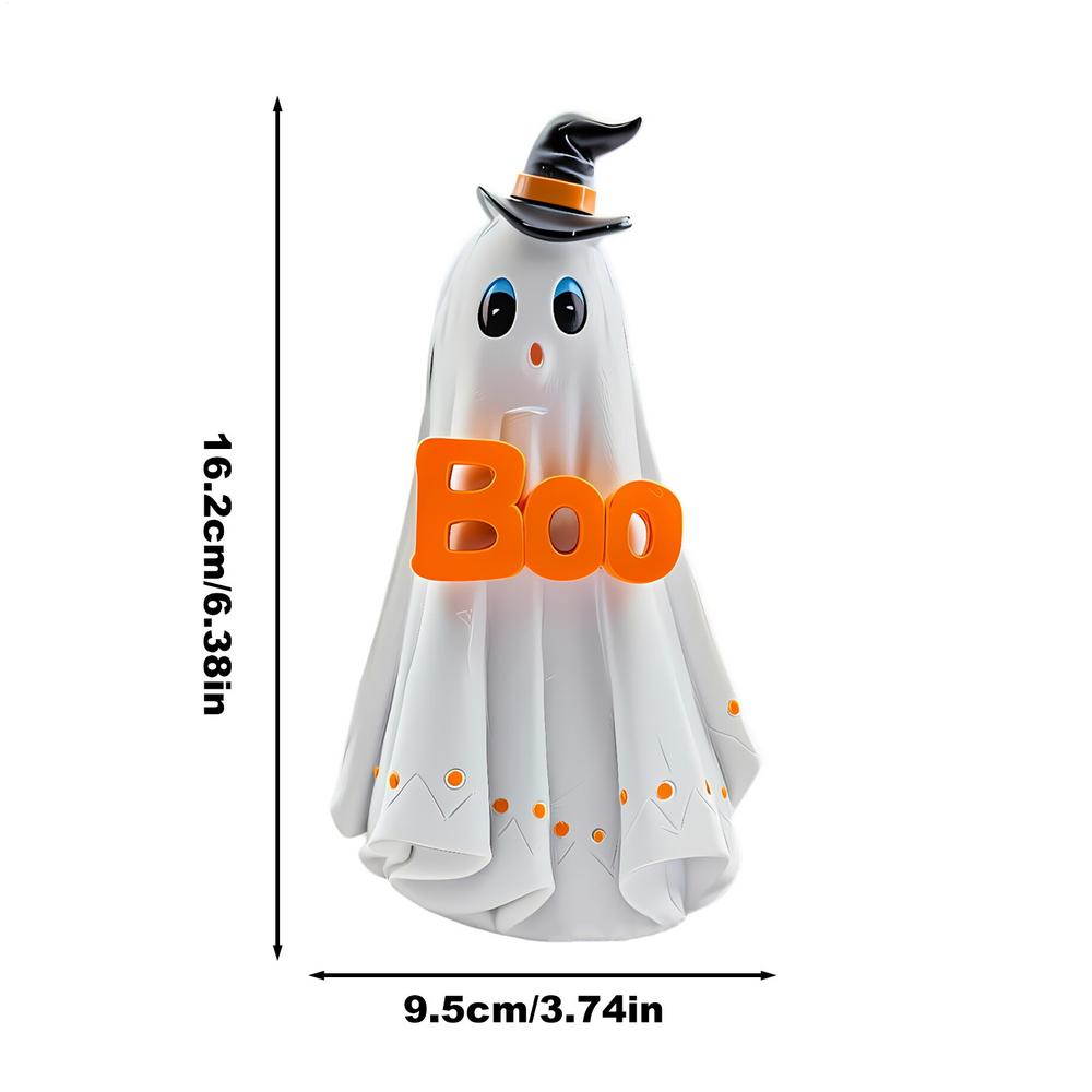 2025 Halloween Ghost Dog Figurine Glowing In The Dark Spooky Resin Ghost Animal Statue Halloween Table Centerpieces Decoration