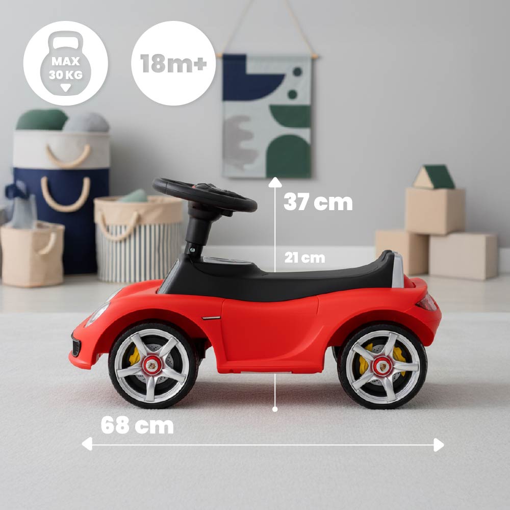 Kids Ride-on Car Light Porsche Carrera GT Red